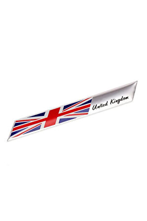 Ingiltere Bayrağı Çubuk Tasarımlı Alüminyum Sticker Etiket