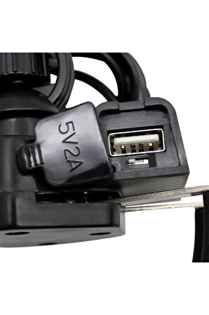 X Serisi Motosiklet Bisiklet Telefon Tutucu - Ayna Bağlantılı - Usb Girişli