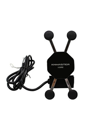 X Serisi Motosiklet Bisiklet Telefon Tutucu - Gidon Bağlantılı - Usb Girişli