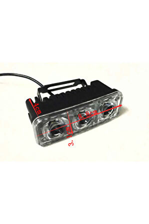 3 LED’li Beyaz LED Sis Farı