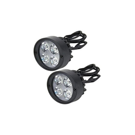 Knmaster Badger 12W Ayna Bağlantılı Motosiklet Sis Far Takımı