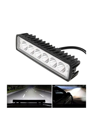6 Ledli Plastik Enlemesine Motosiklet Sis Farı