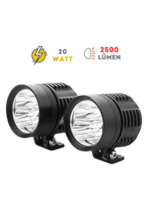 Husky 20w Uyumlu Motosiklet Led Sis Farı