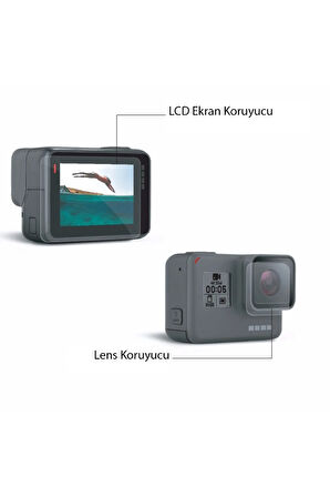 Gopro Hero 5 6 7 Uyumlu Ekran Ve Lens Koruyucu