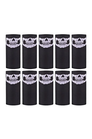 Danger Buff Bandana Boyunluk Maske Saç Bandı 10'lu Paket