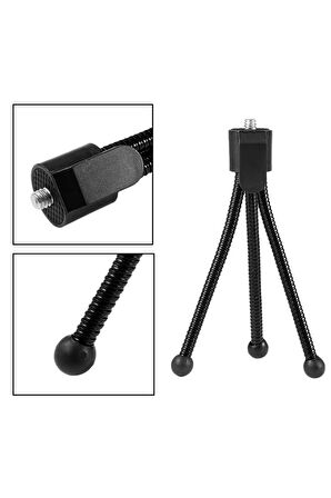Mini Portatif Esnek Metal Tripod