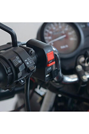 Gidon Tipi Usb Girişli Motosiklet Aç Kapa Butonu
