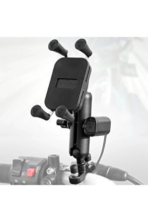 Motowolf Usb Şarj Soketli Gidon Bağlantılı Telefon Tutucu