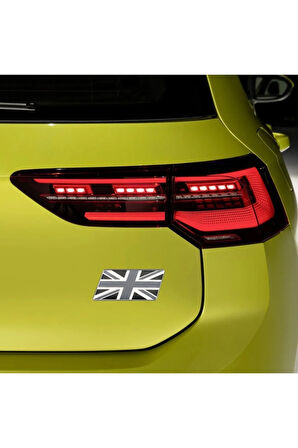 Britanya Bayrağı Tasarımlı Damlalı Alüminyum Sticker Etiket