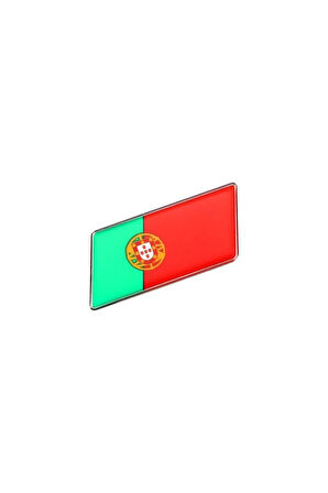 Portekiz Bayrağı Tasarımlı Damlalı Alüminyum Sticker Etiket
