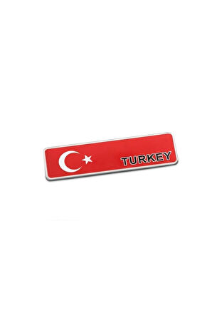 Türkiye Bayrağı Tasarımlı Alüminyum Sticker