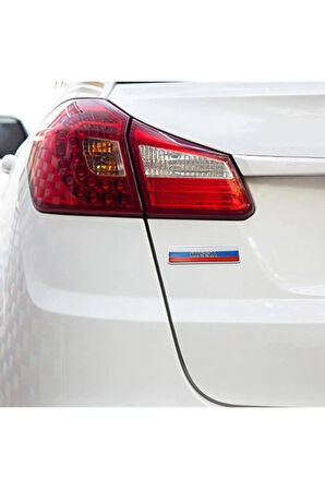 Rusya Bayrağı Tasarımlı Alüminyum Sticker Etiket Uzun