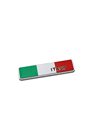 Italya Bayrağı Tasarımlı Alüminyum Sticker