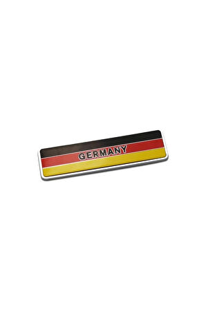 Almanya Bayrağı Tasarımlı Alüminyum Sticker