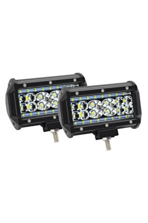 Hügel 84w Bar Tipi Led Sis Farı Takım Kırmızı Mavi