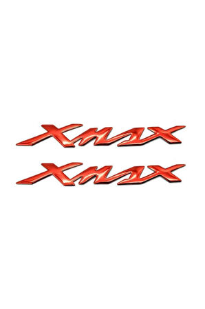 Yamaha Xmax Kabartmalı Sticker Solmayan Etiket Takımı Kırmızı