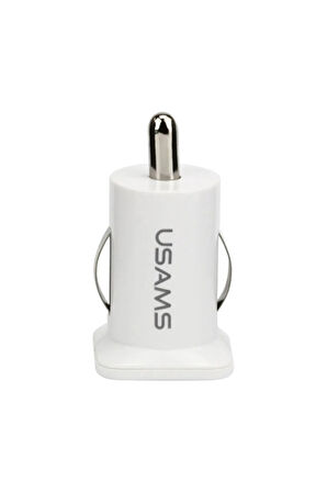 Usams Çift Usb Çakmaklık Şarj Adaptörü Beyaz