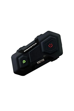 Kn2150 Motosiklet Kask Interkom Bluetooth Intercom Kulaklık Seti Siyah Hediye Seti