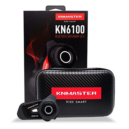 KNMASTER KN6100 Motosiklet Bluetooth İnterkom Seti Siyah