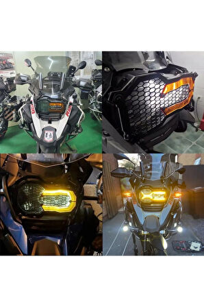 Bmw R 1200 Gs Ön Far Koruma Kapağı Izgara Tipi Kırmızı Uyumlu