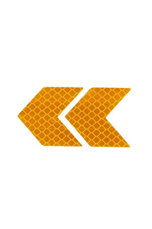 Ok Şerit Reflektörlü Yansıtıcı Sticker Etiket Fosfor Turuncu