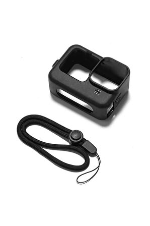 Gopro Hero 9-10-11-12 Black Uyumlu Silikon Kılıf + Taşıma Bilekliği