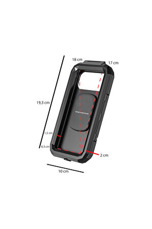 Tt-950wu Titreşim Engelleyici Usb’li Tüm Motosikletlere Uygun Telefon Tutucu