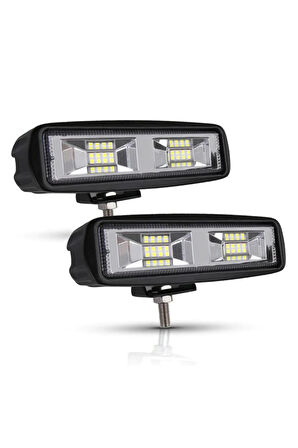 Off Road Led Lamba Uyumlu 60 Watt 16 Led Tek Sıra 15 Cm X 3.5 Cm Beyaz Led -