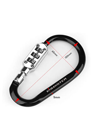 Lock 100 Şifreli Karabina Çok Amaçlı Motosiklet Kask Kilidi