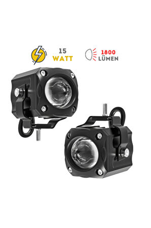Scor 15w 3 Renkli Motosiklet Led Sis Farı
