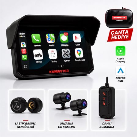 MOTOPLAY 2000 Pro 2K Çift Kameralı Kablosuz CarPlay