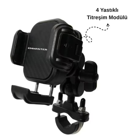 KNMASTER TT-870 Titreşim Önleyicili Motosiklet Telefon Tutucu