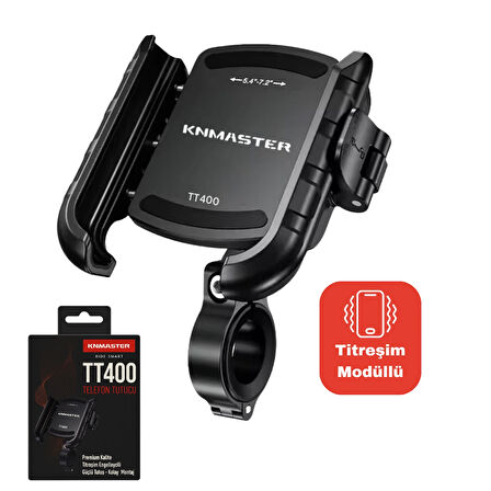 KNMASTER TT-400 Titreşim Önleyicili Motosiklet Telefon Tutucu