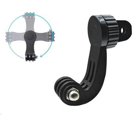 KNMASTER 360° Döner Montaj Adaptörü - GoPro, DJI ve Insta360 Uyumlu Aksiyon Kamera Aparatı