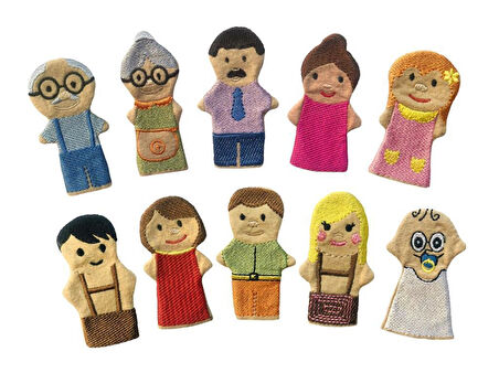 AnkiToys İnsanlar ve Hayvanlar Parmak Kukla Seti