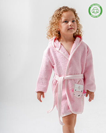 Balinalı Bornoz Pembe - Pembe