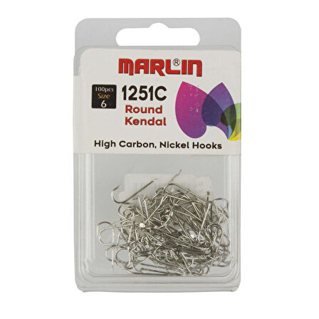 Marlin 1251C Round Kendal Nikel Olta İğnesi Nikel-NO:2/0