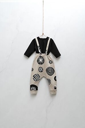 Moinoi Unisex Bebek Salopet Body 2'li Takım 50121