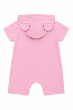 Kapüşonlu Ocean Baskılı Kısa Kollu Unisex Bebek Tulum 10231