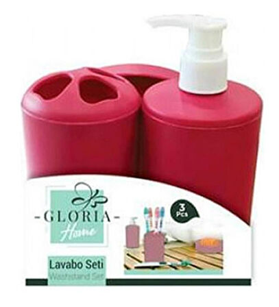 GLORIA 3LÜ LAVABO SETİ SABUNLUK