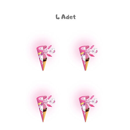 Hello Kitty Sürpriz Oyuncaklı Kornet 25 Gr. 4 Adet