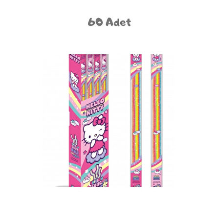 Hello Kitty Rainbow Ekşi Şerit Şeker Tutti Frutti Aromalı (15 Gr.) 60 Adet