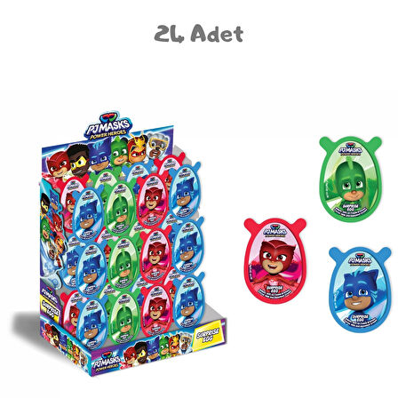 Pj Masks Oyuncaklı Sürpriz Pvc Yumurta  (17,50 Gr) 24 Adet