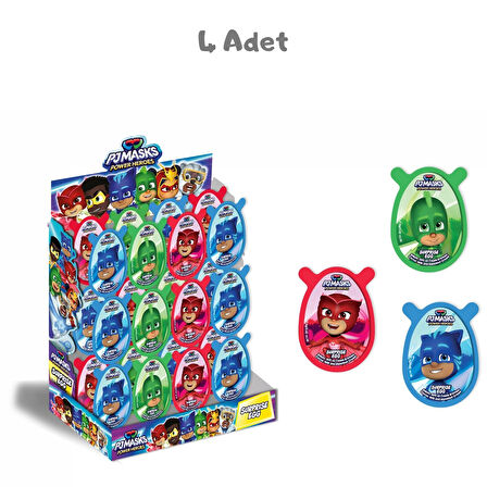 Pj Masks Oyuncaklı Sürpriz Pvc Yumurta  (17,50 Gr) 4 Adet