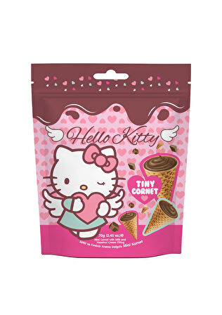 Hello Kitty Tiny Sütlü Çikolata Dolgulu Mini Kornet (70 Gr.)