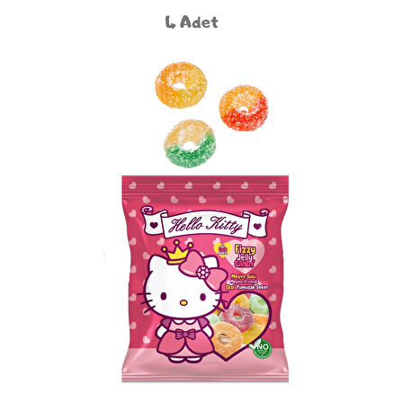Hello Kitty Halka Meyve Aromalı Yumuşak Şeker 40 Gr. 4 Adet