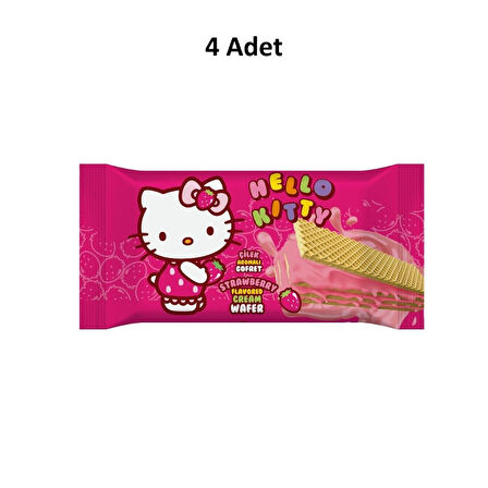 Hello Kitty Çilekli Gofret 40g 4 Adet