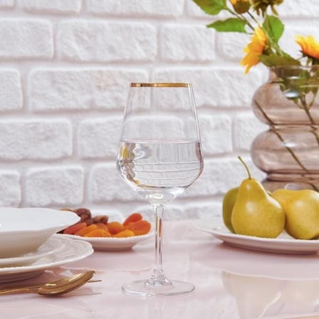 Rakle Avantgarde Gold 6'lı Ayaklı Bardak - 490 ml