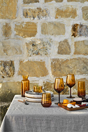 New Iconic 4'lü Su Bardağı Seti Amber 425 cc