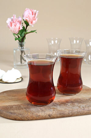 Pure İthal İnce Cam 6'lı Çay Bardağı Seti 120 cc